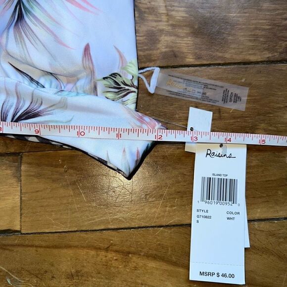 Raisins, Pacifica Reversible Island Bikini Top, Gingham Checkers, Women’s Small - Picture 6 of 13